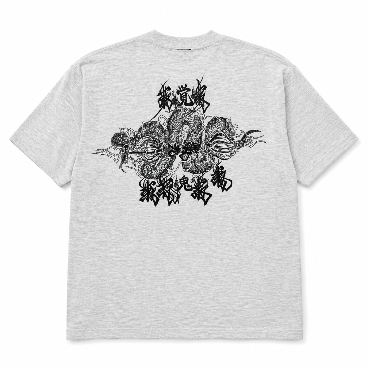 【DENSE】BLACK DALLAS "鬼蛇" TEE アッシュ