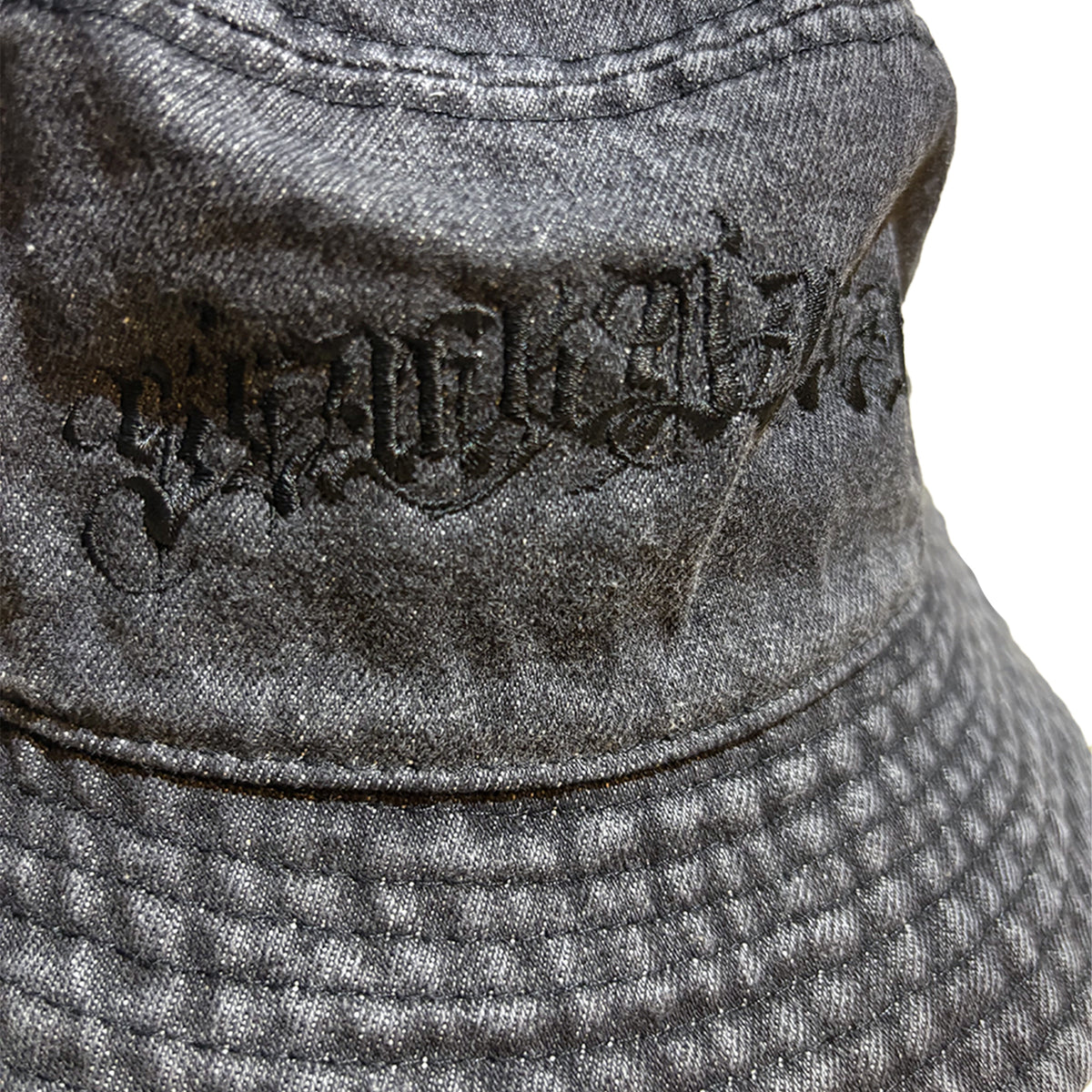 【USUGROW】BLACKDALLAS "ARCH LOGO" BUCKET HAT  デニム