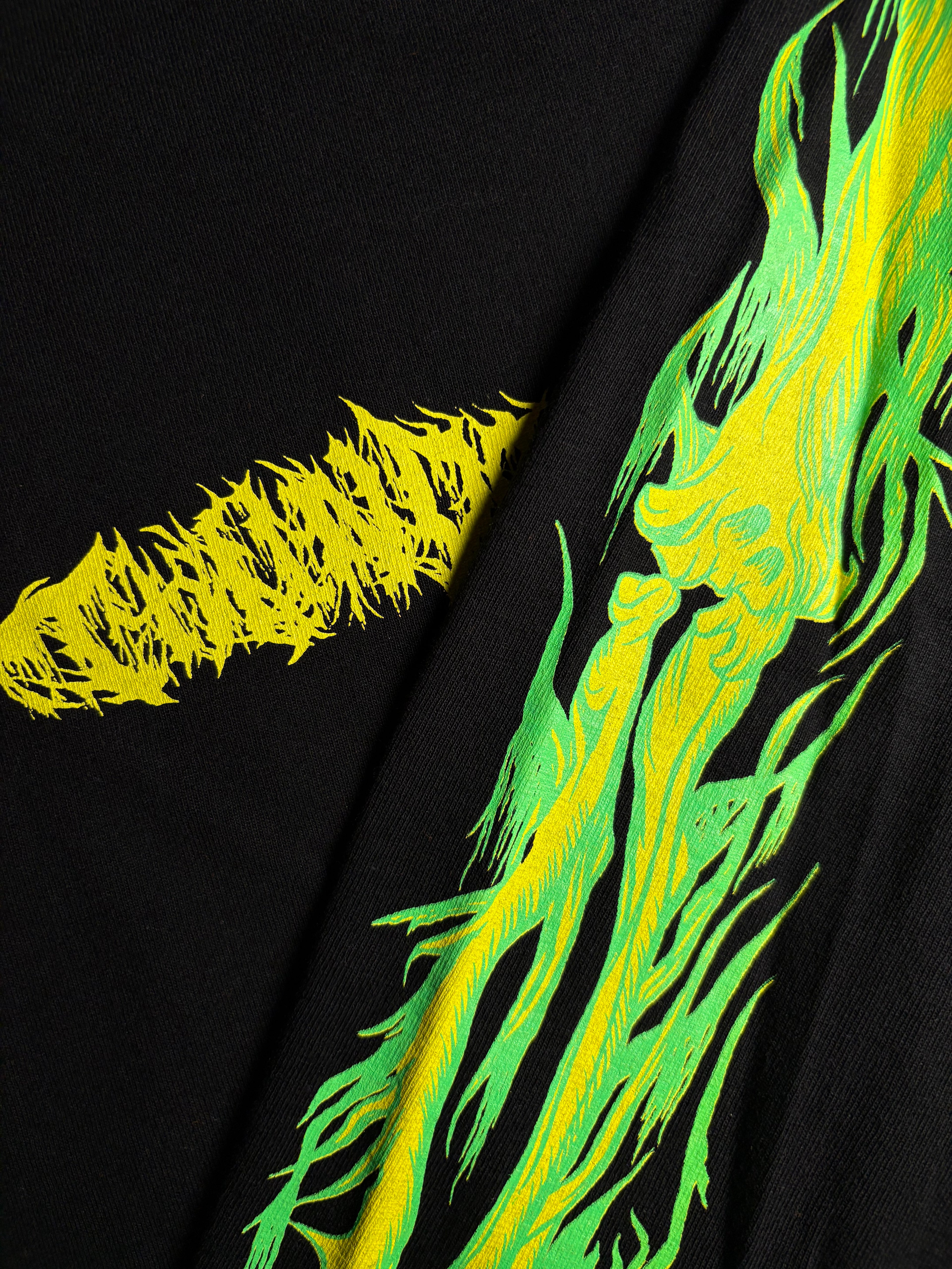 【THUNDER】DENSE "BONE AND FLAMES" 1点物TEE 【XLサイズ】