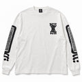 【ESSU】BLACK DALLAS "黒ロゴ" LS/TEE ホワイト