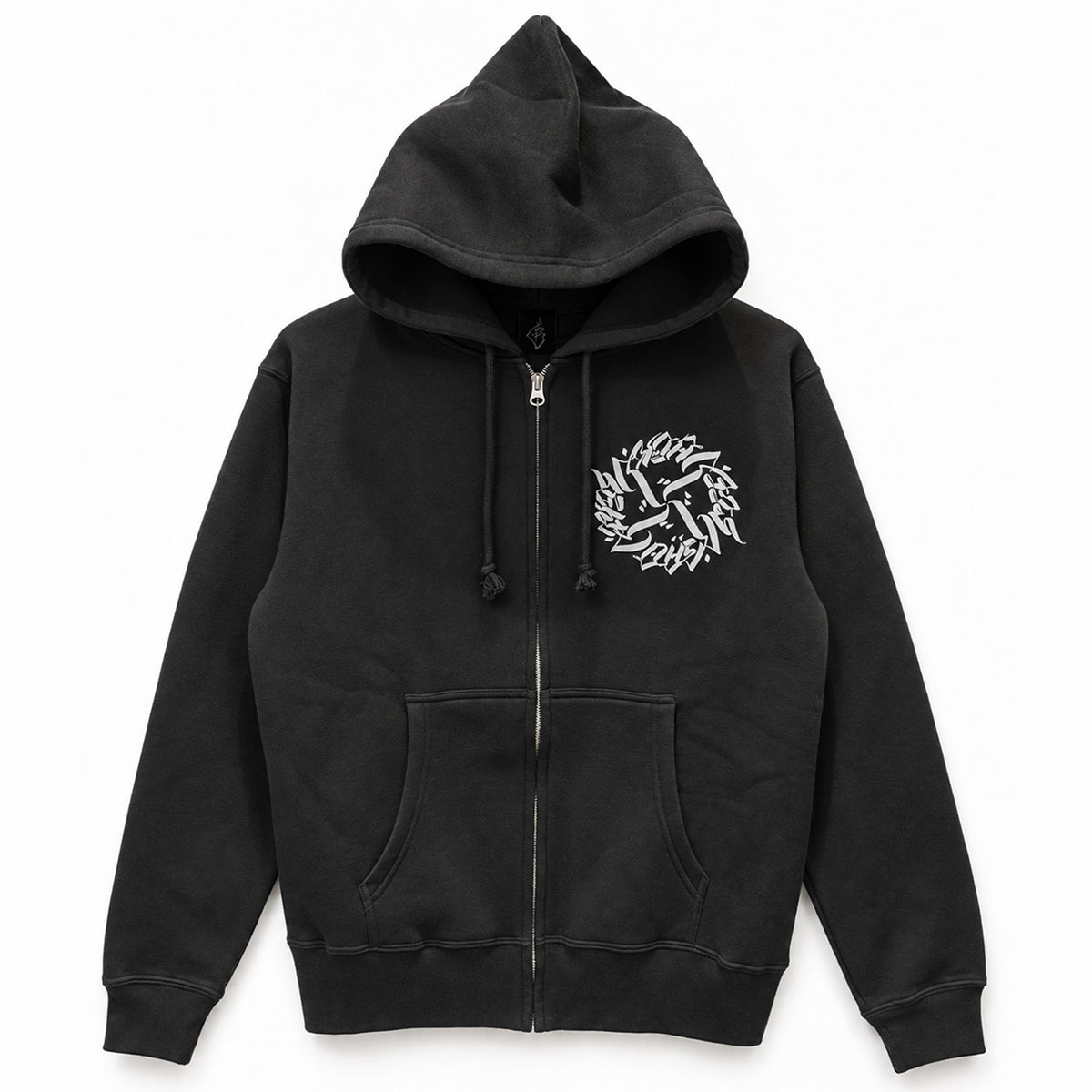 【USUGROW】BLACK DALLAS "4L" Zip Hoodie  ブラック
