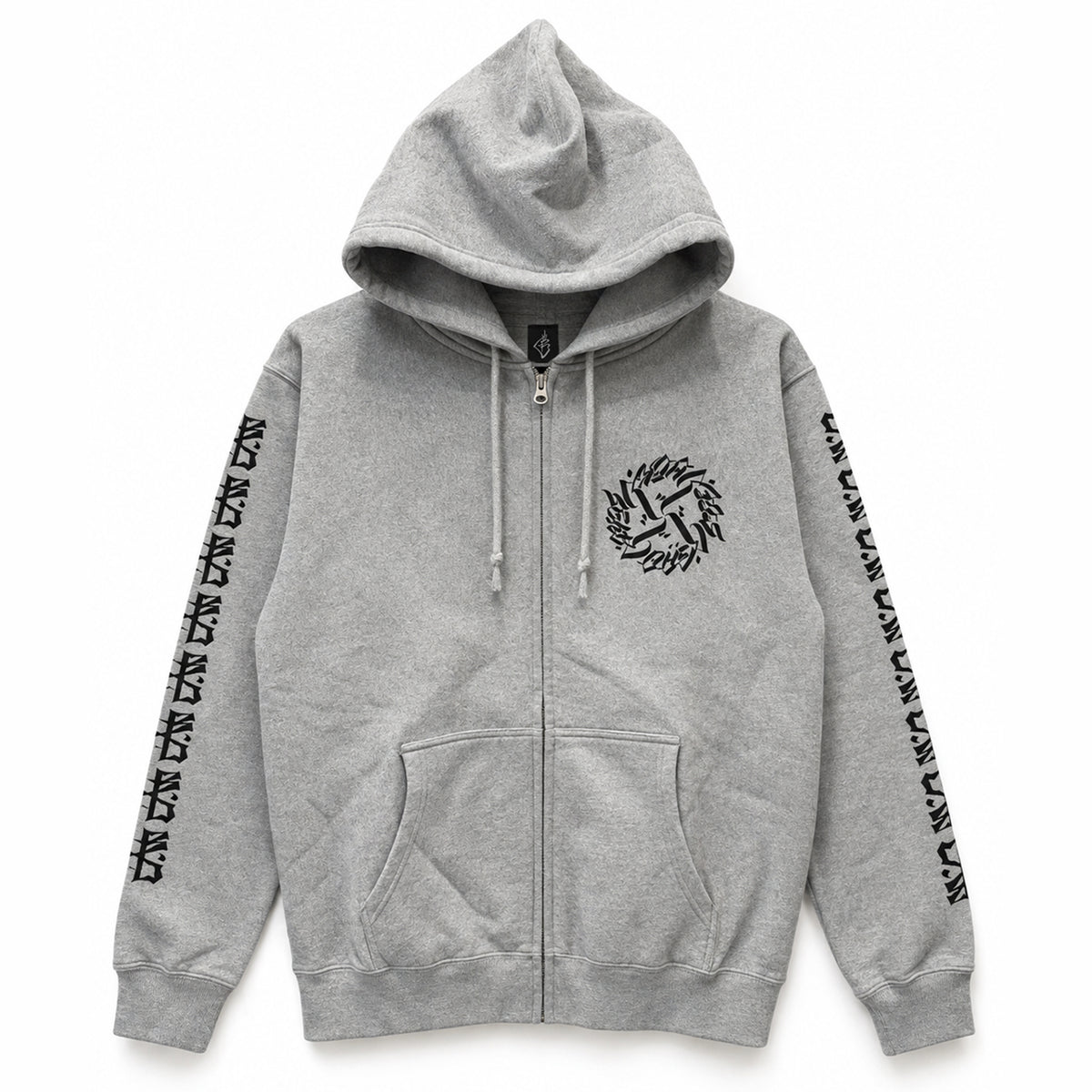 【USUGROW】BLACK DALLAS "4L" Zip Hoodie 12oz グレー