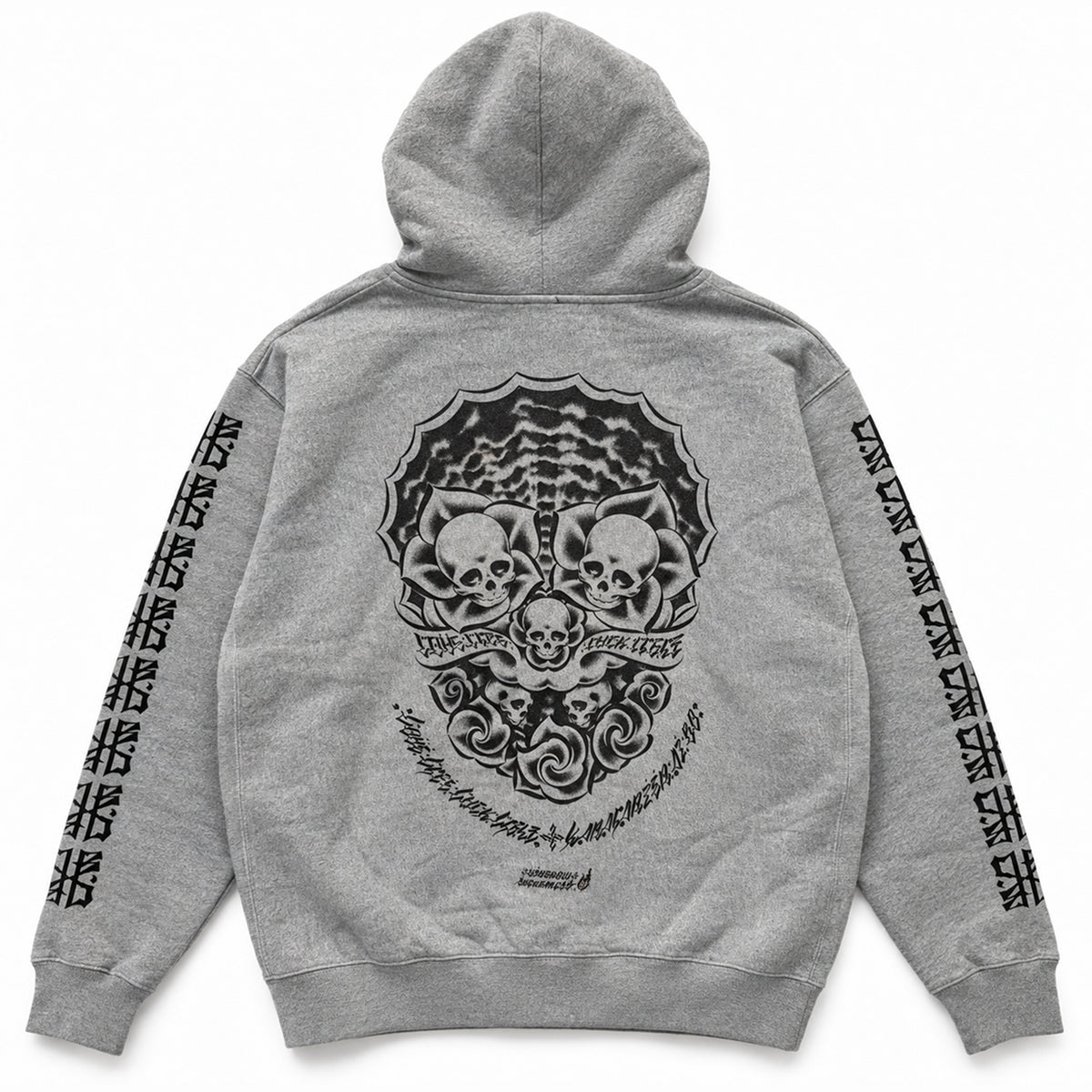 【USUGROW】BLACK DALLAS "4L" Zip Hoodie 12oz グレー