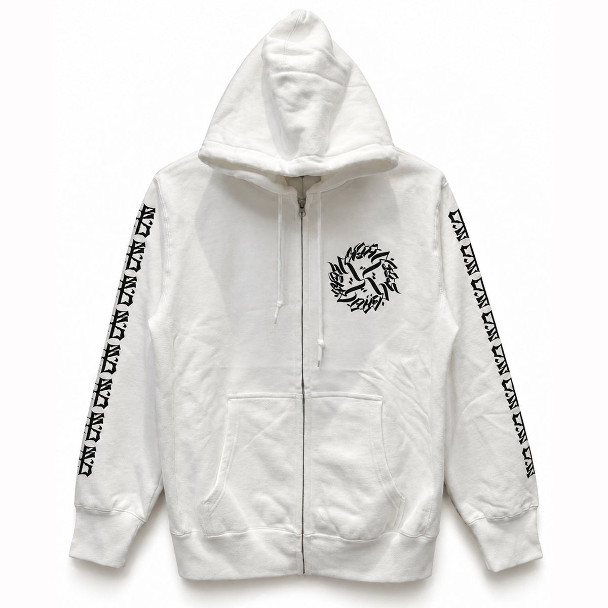 【USUGROW】BLACK DALLAS "4L" Zip Hoodie 12oz ホワイト