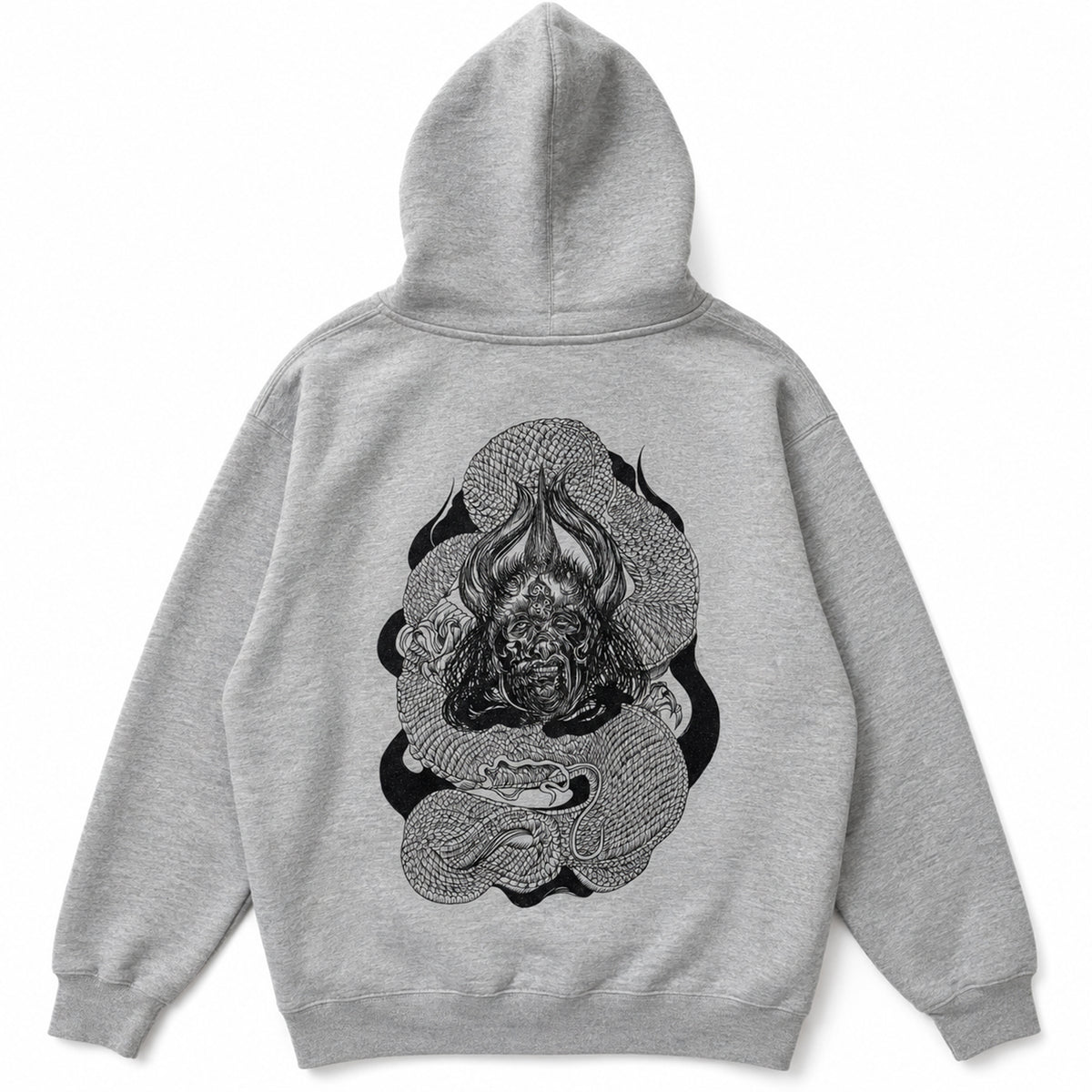 【DENSE】BLACK DALLAS "続く..." HOODIE グレー
