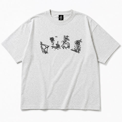 【ESSU】BLACK DALLAS "ぶらっくだらすう" TEE アッシュ