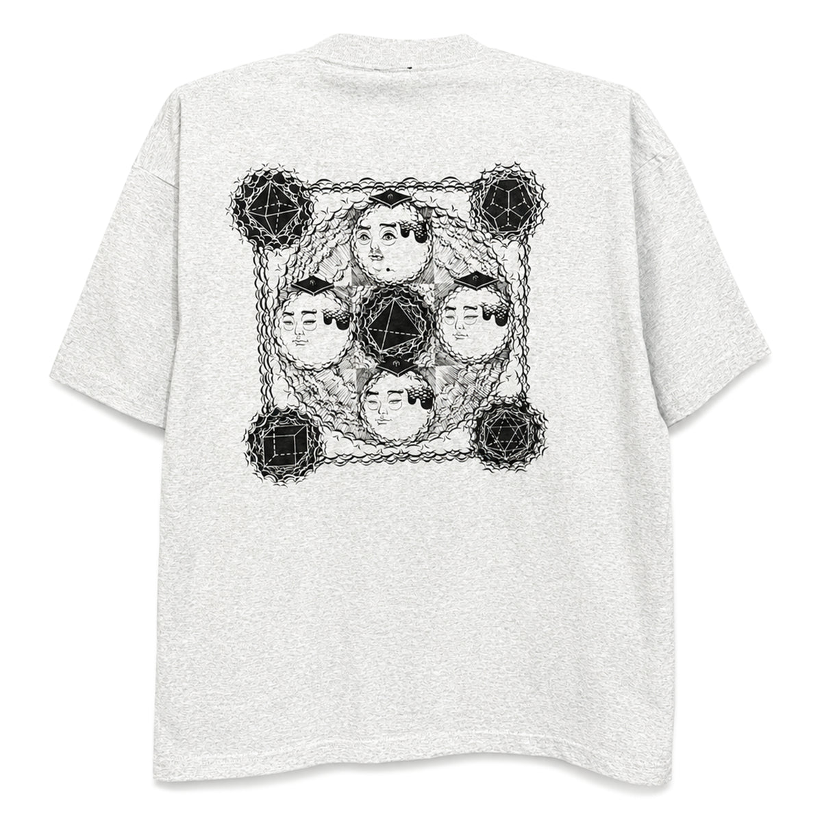 【ESSU】BLACK DALLAS "プラトン曼荼羅" TEE アッシュ