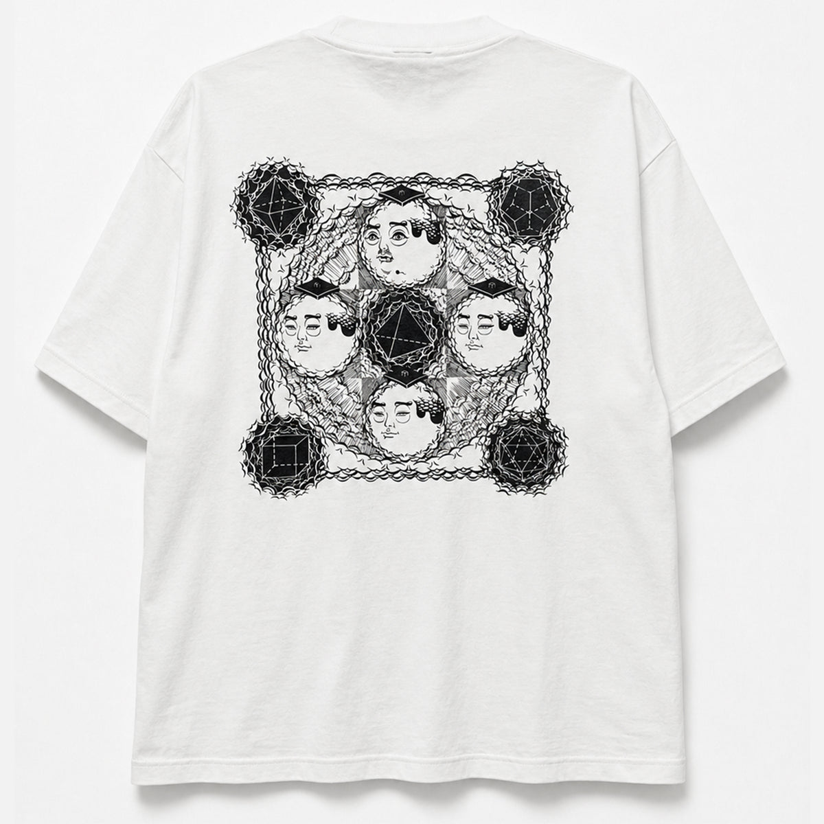 【ESSU】BLACK DALLAS "プラトン曼荼羅" TEE ホワイト