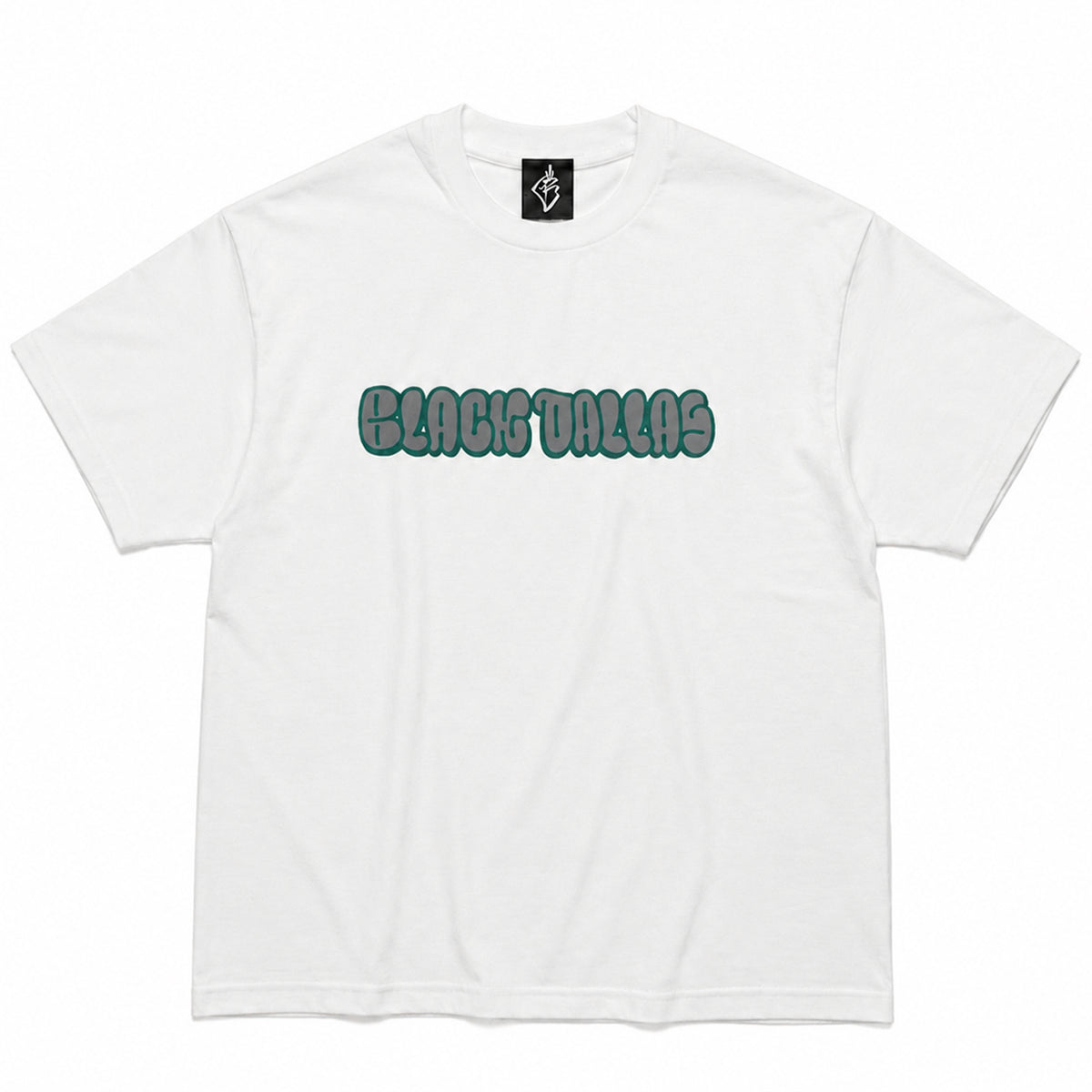 【HEKM】BLACK DALLAS "THROW UP" TEE ホワイト×グリーン