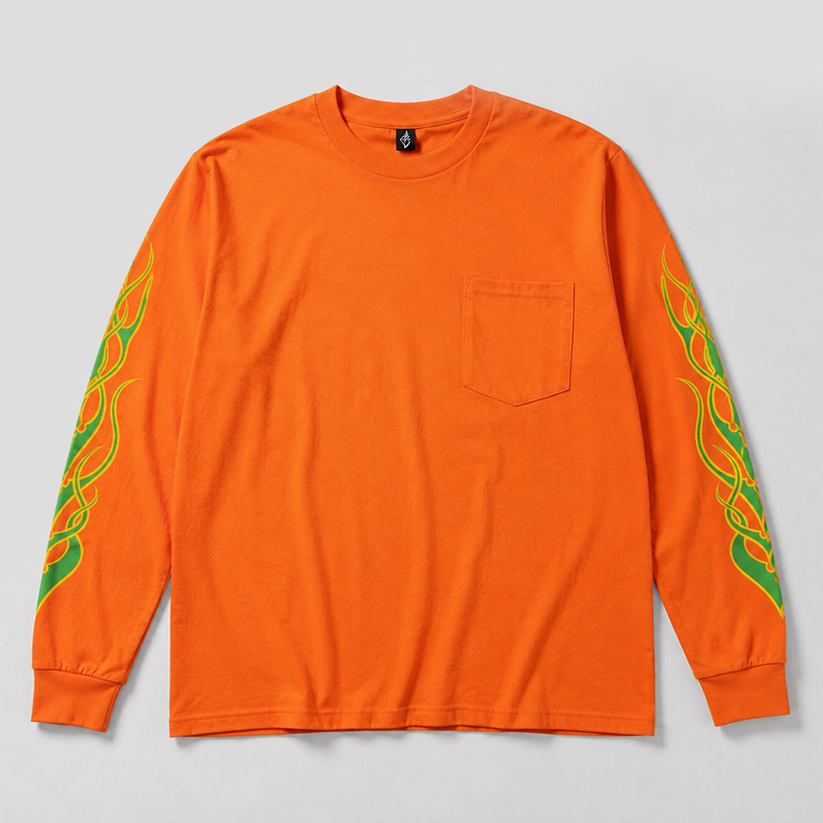 【IZUMI/五純】BLACK DALLAS "FLAMES" LS/TEE オレンジxイエロー