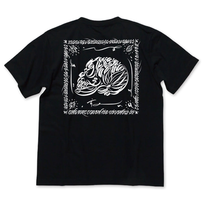 【USUGROW】LIFE SKULL TEE ブラック
