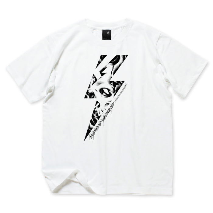 【USUGROW】RIDE THE LIGHTNING TEE ホワイト