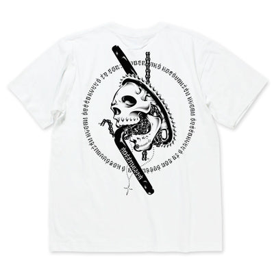 【USUGROW】SKS SKULL TEE ホワイト
